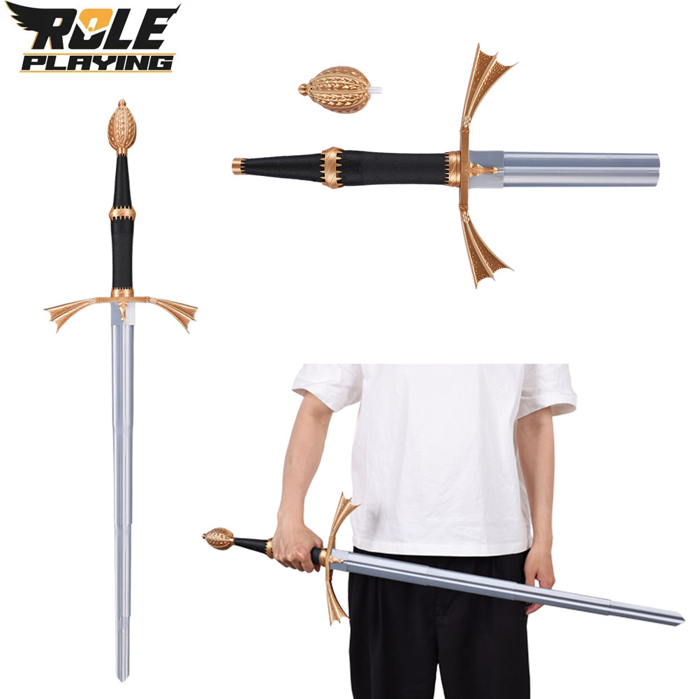 Cosplay Prop Sword - Daemon Cosplay Geri Çekilebilir Gümüş Plastik