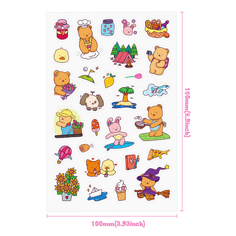 Çocuklar için Sevimli Ayı Boya - Sticker Sheet Set incelemesi ve fiyatı