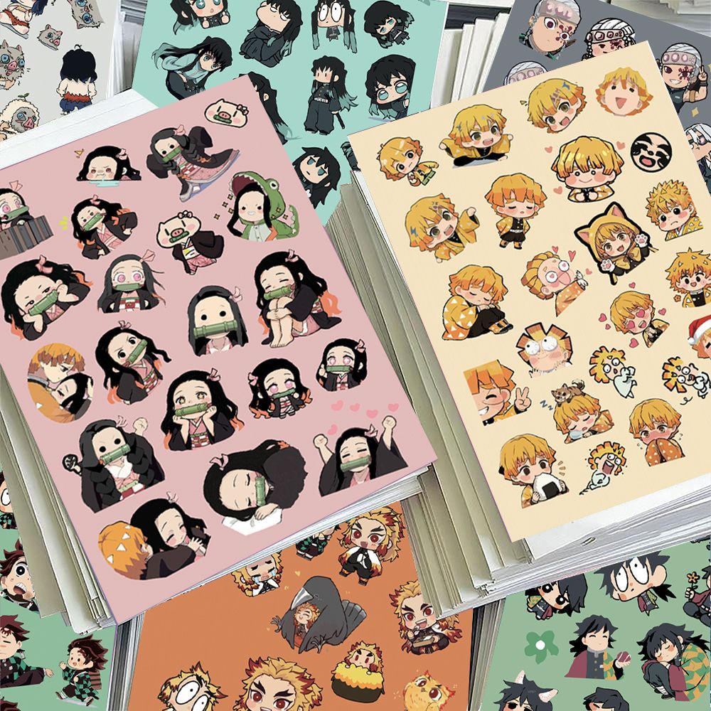 24 adet Chibi Demon Slayer ekr - Sticker Sheet Set incelemesi ve fiyatı